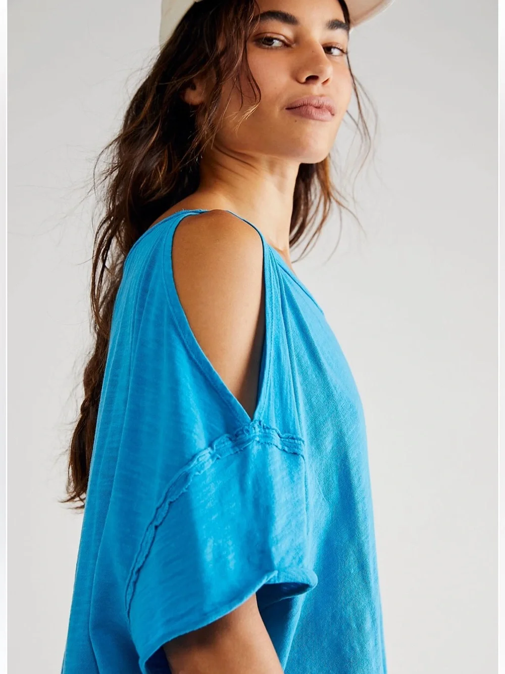 Free People x We the Free Care FP White U Fancy Tee Off Shoulder White T-shirt - Picture 9 of 10
